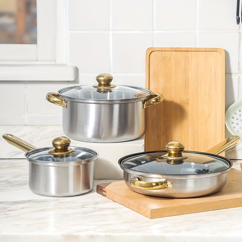 Elite Stainless Steel Cookware Set  Professional Kitchen Collection (10–15 Pieces)