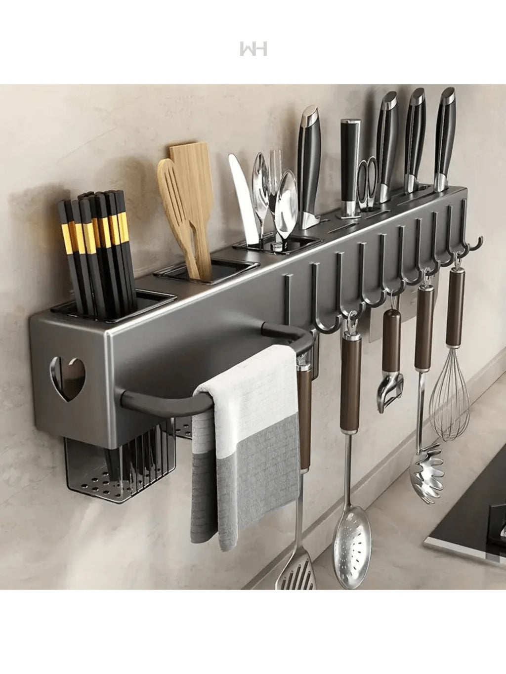 Magnetic Wall tool Holder Premium Stainless Steel Kitchen Organizer Rack