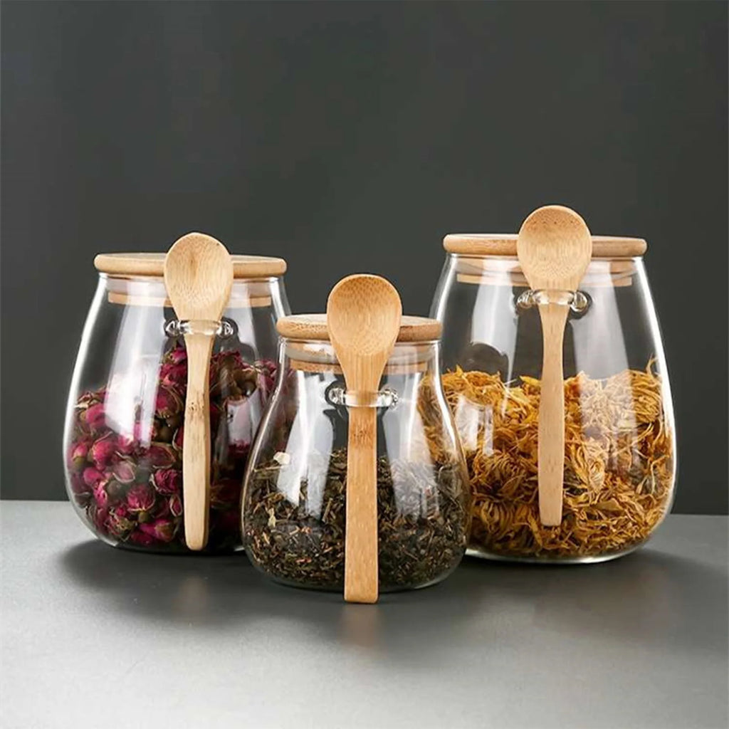 Prepora PureSeal Glass Canister with Bamboo Lid