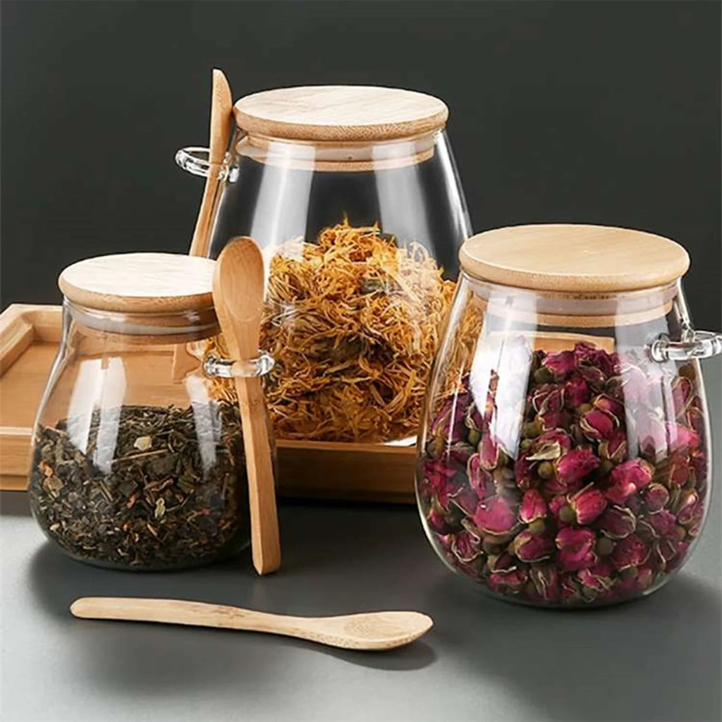 Prepora PureSeal Glass Canister with Bamboo Lid