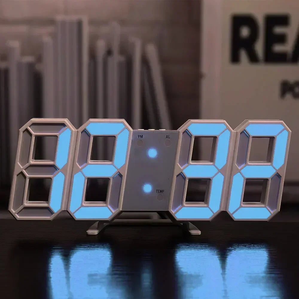 Modern LED Digital Clock  Minimalist Desk & Wall Alarm Clock for Bedroom, Living Room & Home Decor