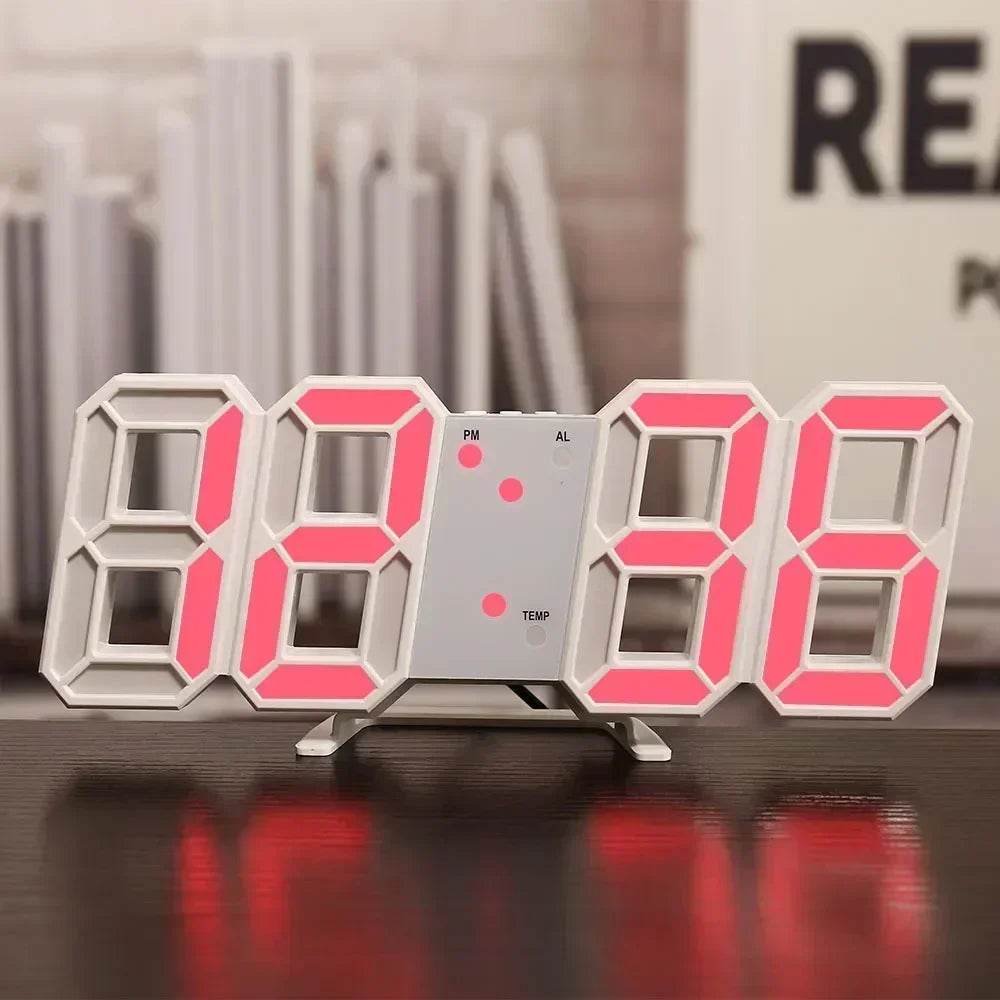 Modern LED Digital Clock  Minimalist Desk & Wall Alarm Clock for Bedroom, Living Room & Home Decor