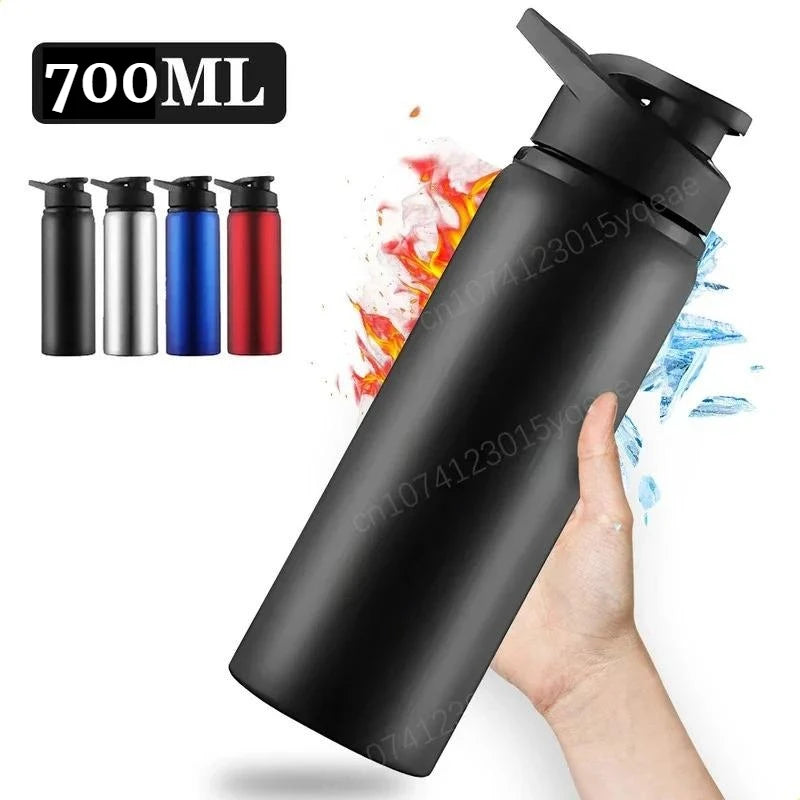 Stainless Steel Sports Water Bottle  Matte Finish Leakproof Bottle for Gym, Travel & Daily Use