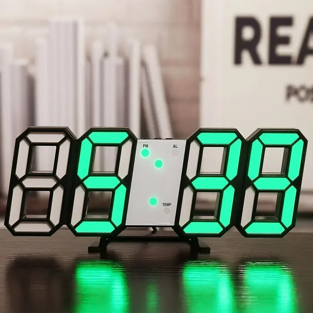 Modern LED Digital Clock  Minimalist Desk & Wall Alarm Clock for Bedroom, Living Room & Home Decor