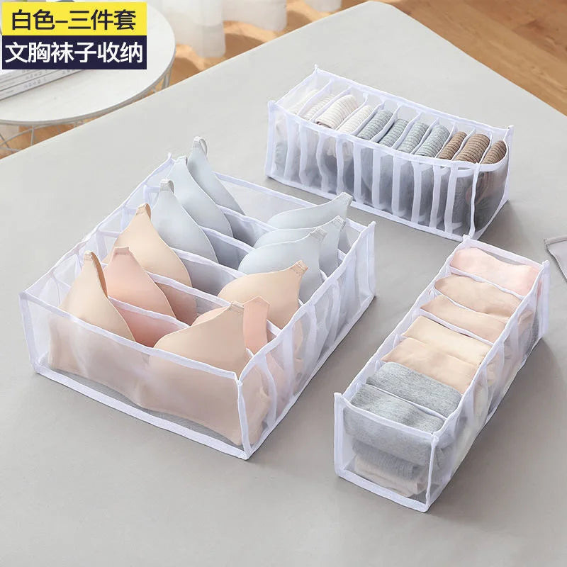Foldable Drawer Organizer Closet & Underwear Storage Divider Box for Bras, Socks & Clothing