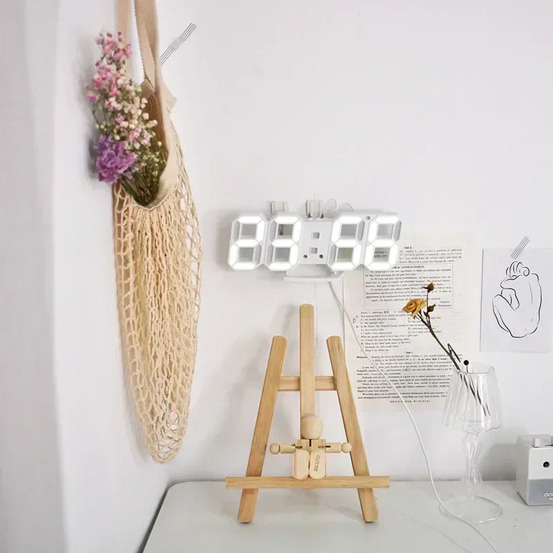 Modern LED Digital Clock  Minimalist Desk & Wall Alarm Clock for Bedroom, Living Room & Home Decor