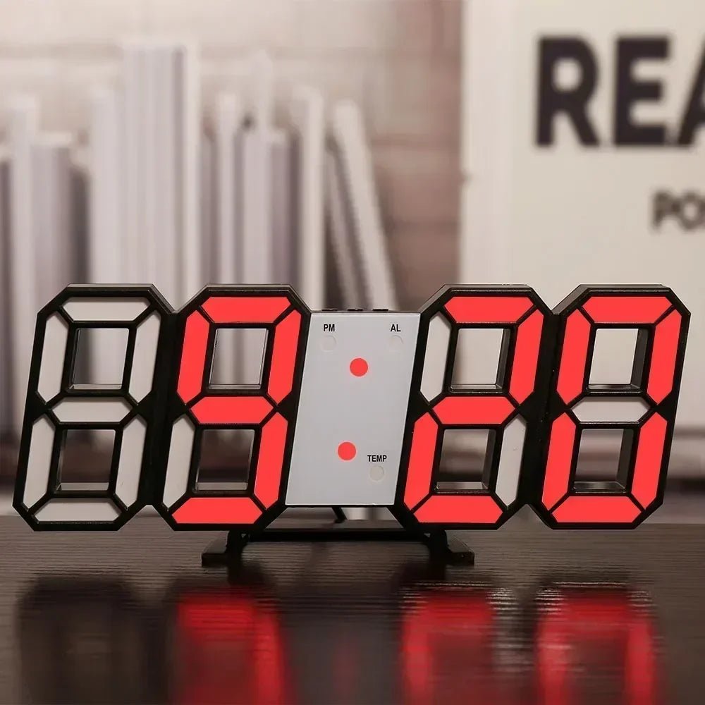 Modern LED Digital Clock  Minimalist Desk & Wall Alarm Clock for Bedroom, Living Room & Home Decor