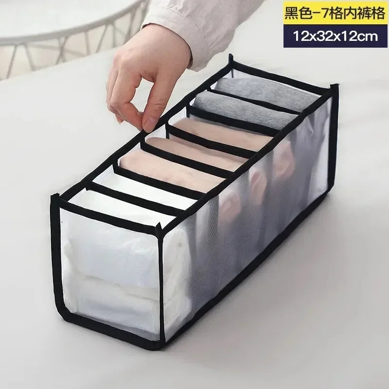 Foldable Drawer Organizer Closet & Underwear Storage Divider Box for Bras, Socks & Clothing