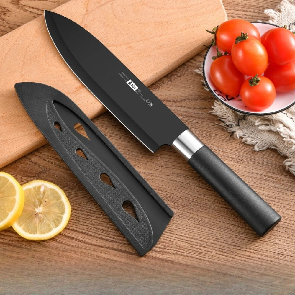 6-Piece Premium Kitchen Knife Set with Holder – High Carbon Stainless Steel Chef Knife Collection