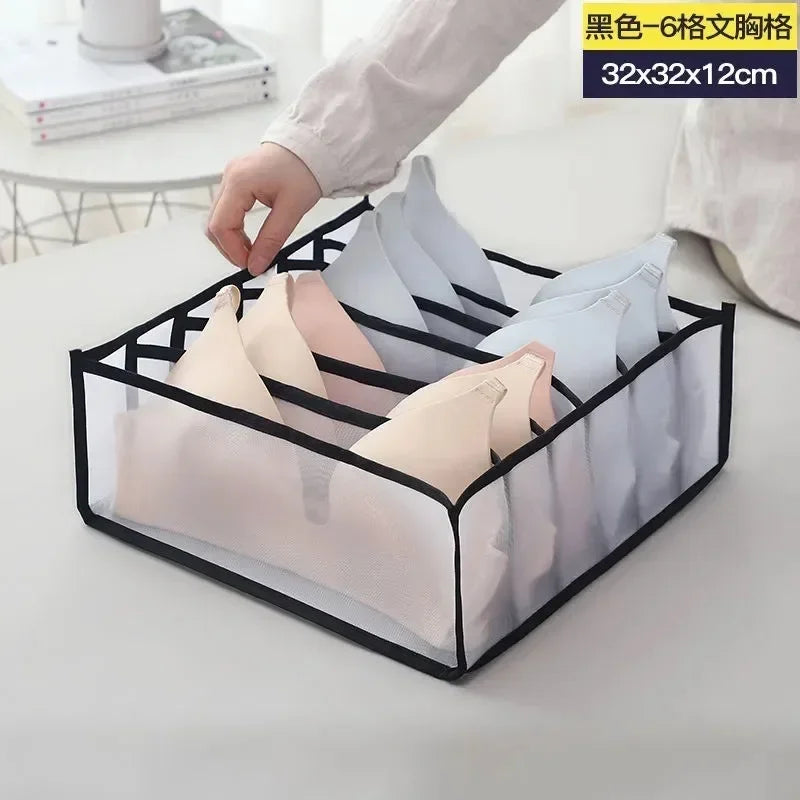 Foldable Drawer Organizer Closet & Underwear Storage Divider Box for Bras, Socks & Clothing