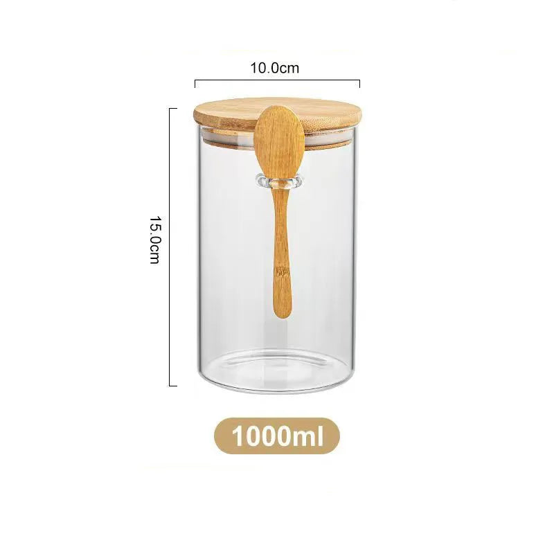 Prepora PureSeal Glass Canister with Bamboo Lid