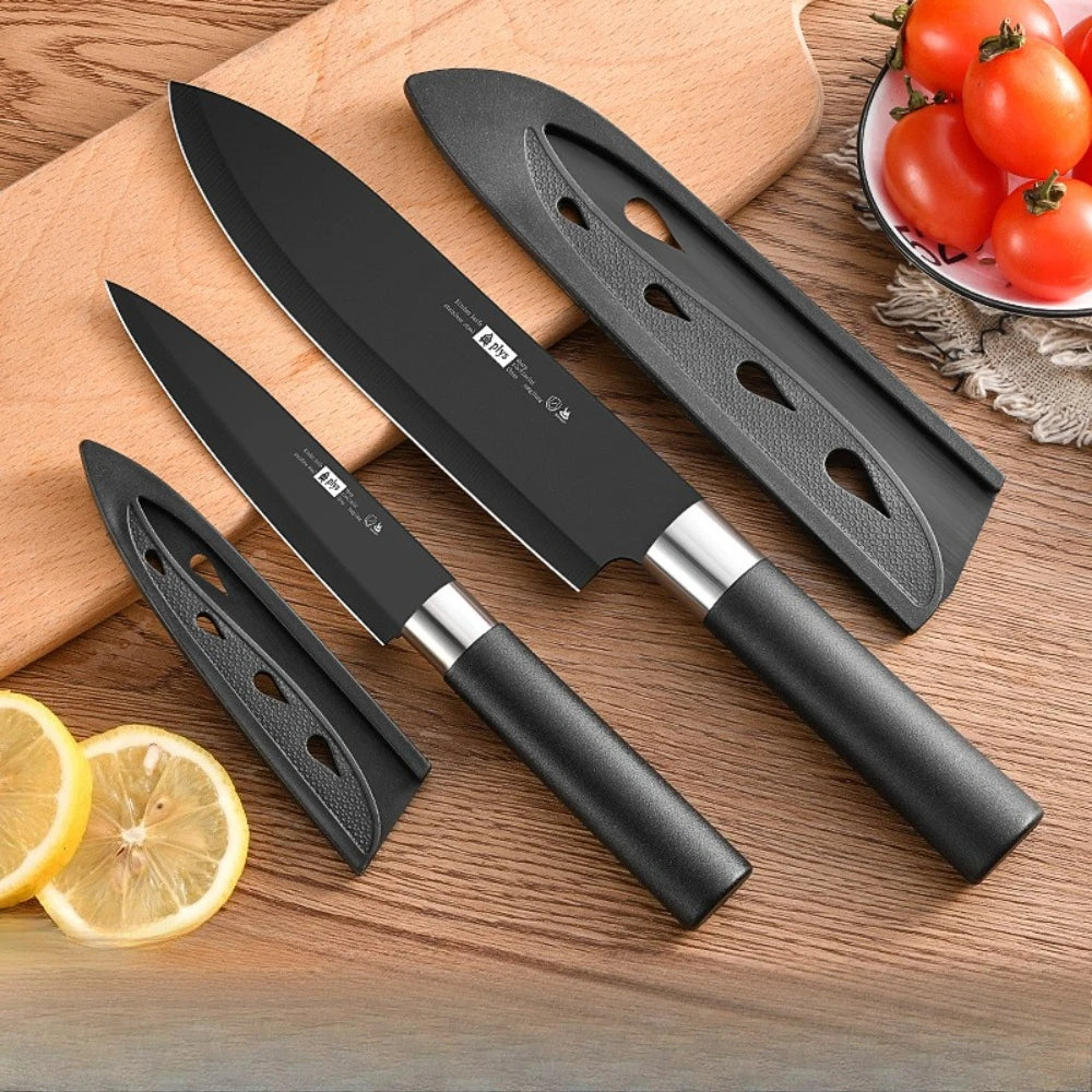 6-Piece Premium Kitchen Knife Set with Holder – High Carbon Stainless Steel Chef Knife Collection