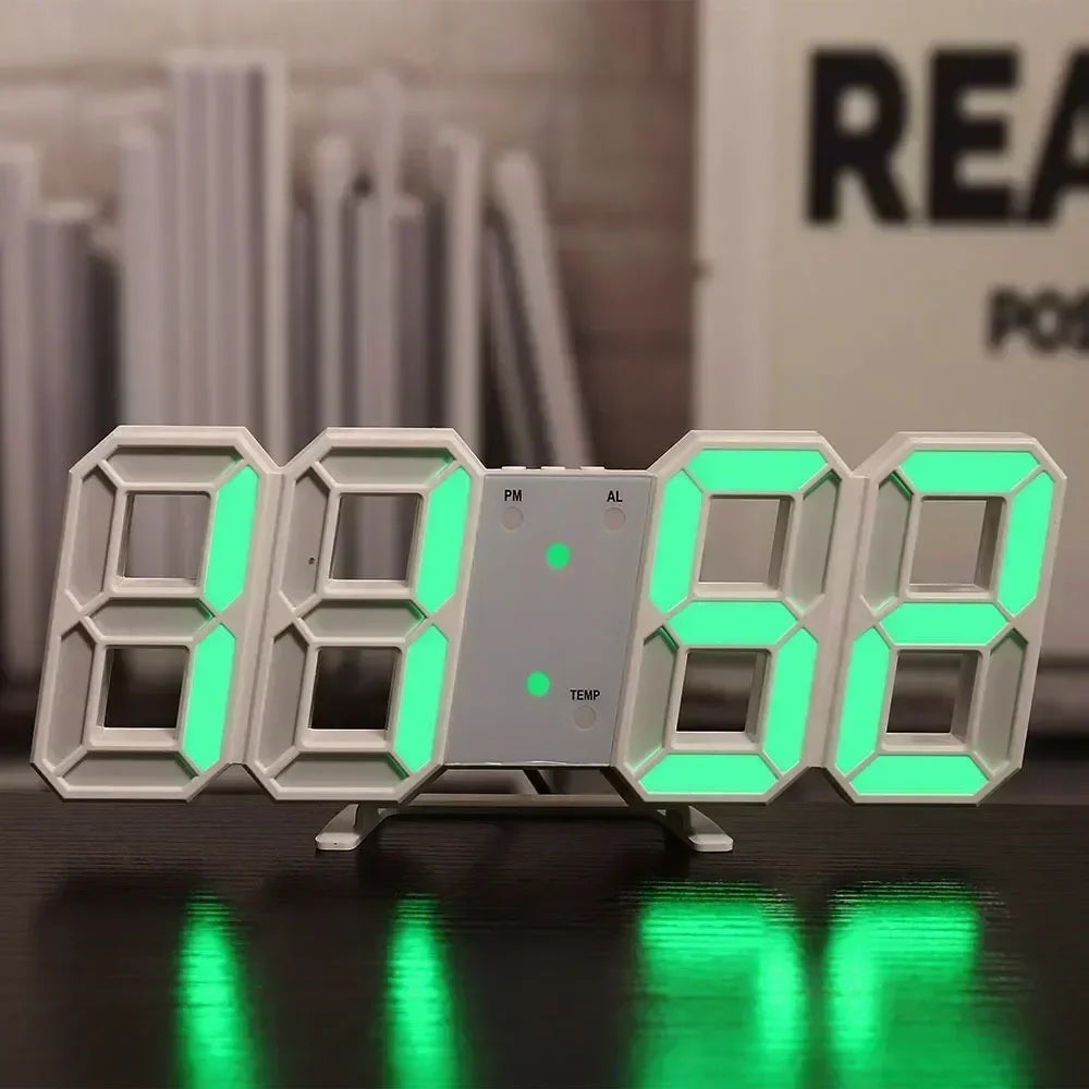 Modern LED Digital Clock  Minimalist Desk & Wall Alarm Clock for Bedroom, Living Room & Home Decor