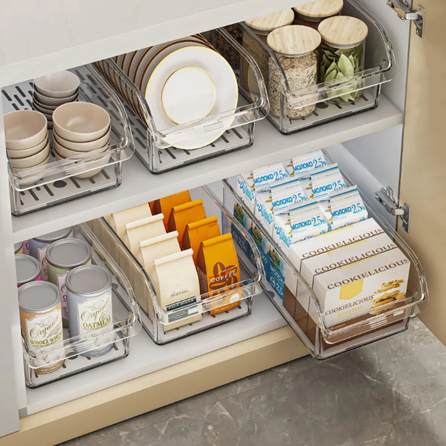 Prepora ClearStack Refrigerator Organizer Bins – Space-Saving Fridge Storage Solution