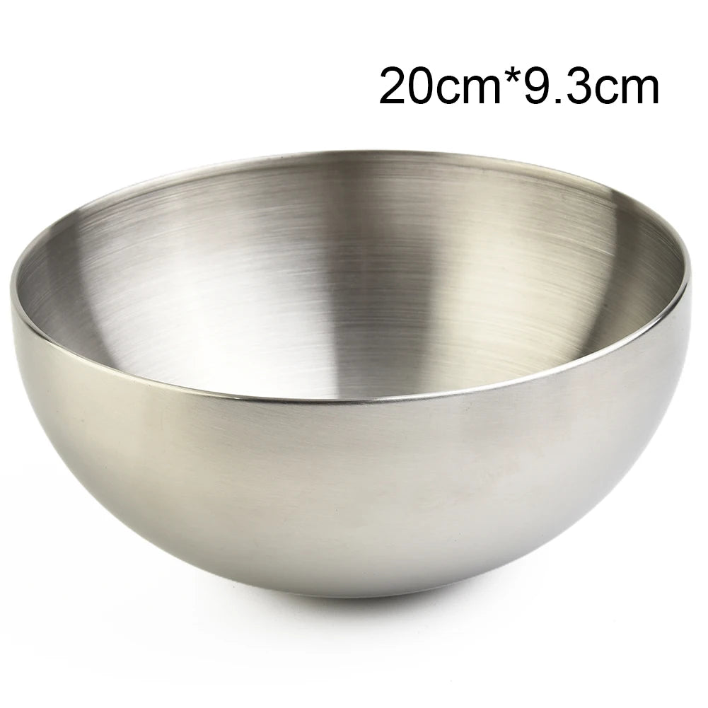 Premium Stainless Steel Mixing Bowl Modern Gold & Silver Kitchen Salad & Serving Bowl