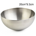 Premium Stainless Steel Mixing Bowl Modern Gold & Silver Kitchen Salad & Serving Bowl
