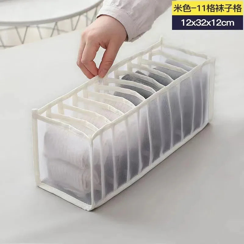 Foldable Drawer Organizer Closet & Underwear Storage Divider Box for Bras, Socks & Clothing