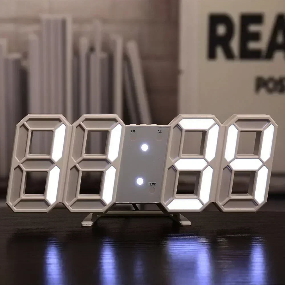 Modern LED Digital Clock  Minimalist Desk & Wall Alarm Clock for Bedroom, Living Room & Home Decor