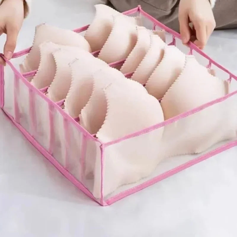 Foldable Drawer Organizer Closet & Underwear Storage Divider Box for Bras, Socks & Clothing