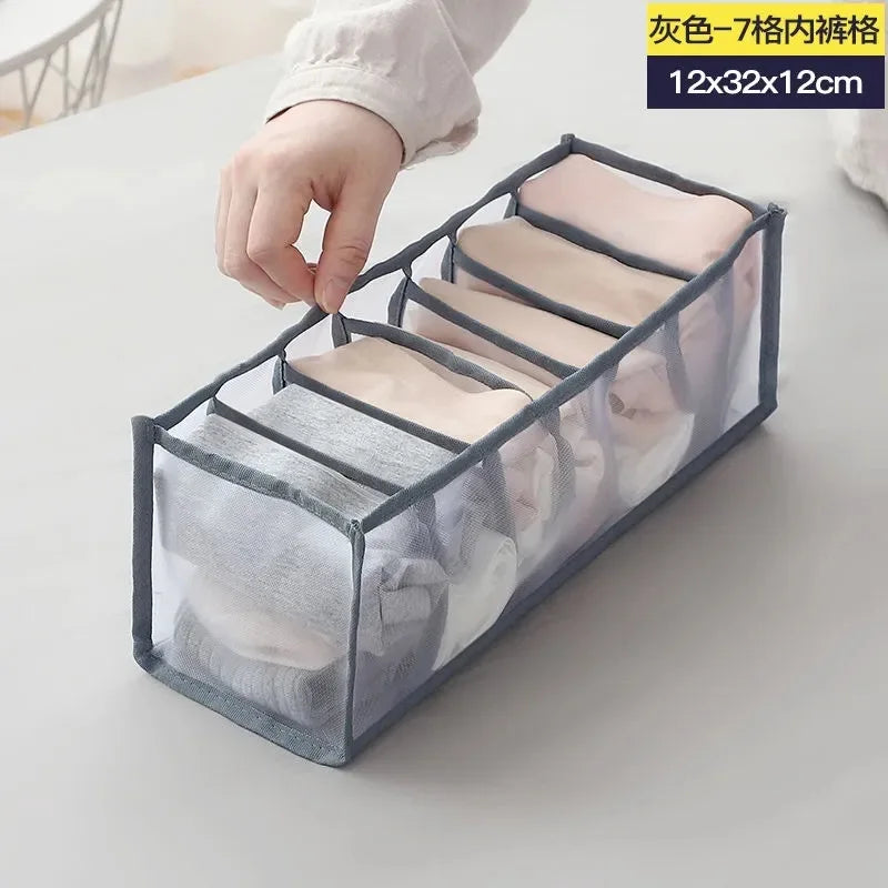 Foldable Drawer Organizer Closet & Underwear Storage Divider Box for Bras, Socks & Clothing