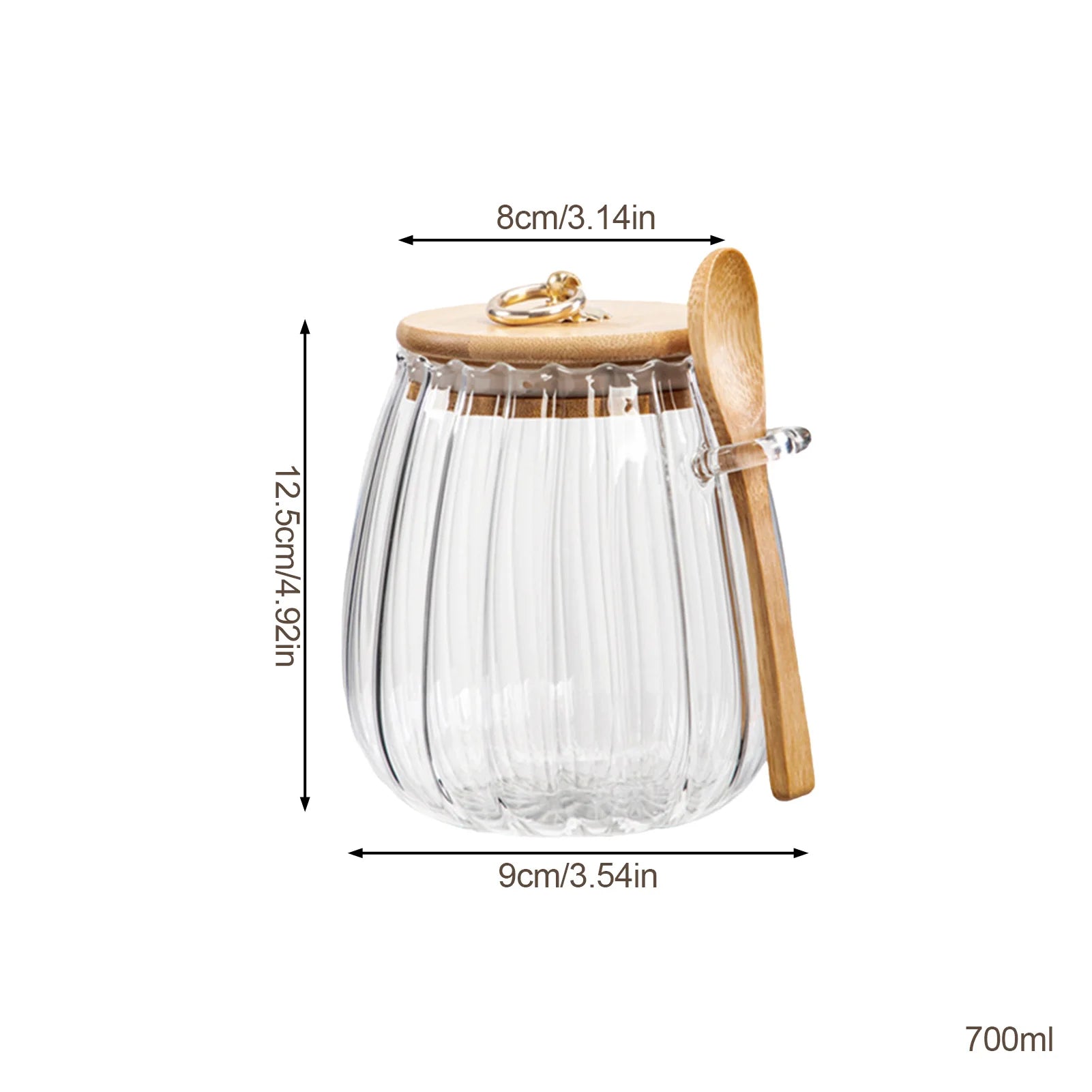 Prepora PureSeal Glass Canister with Bamboo Lid