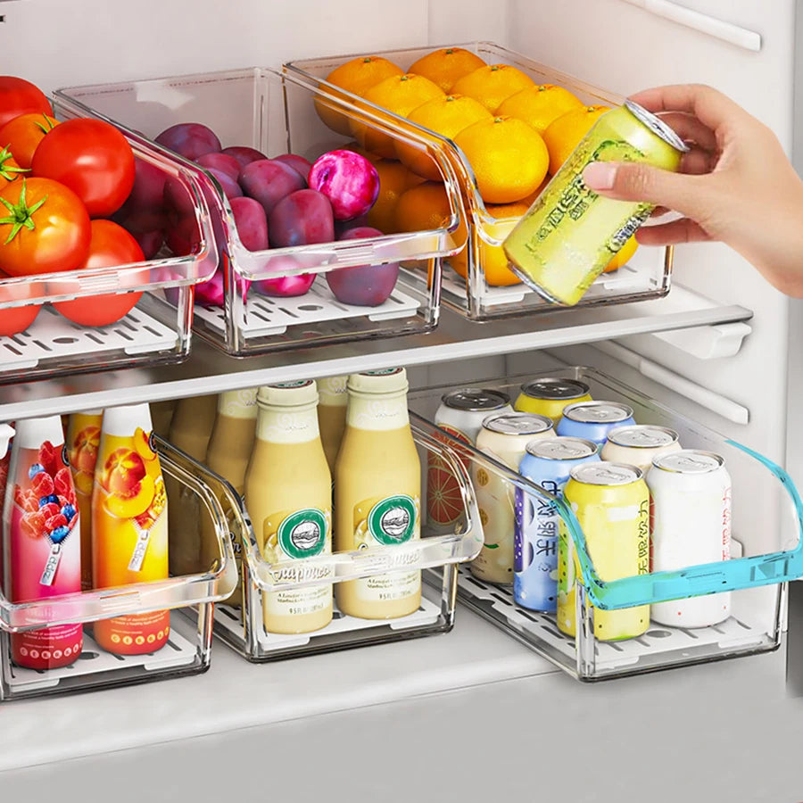 Prepora ClearStack Refrigerator Organizer Bins – Space-Saving Fridge Storage Solution