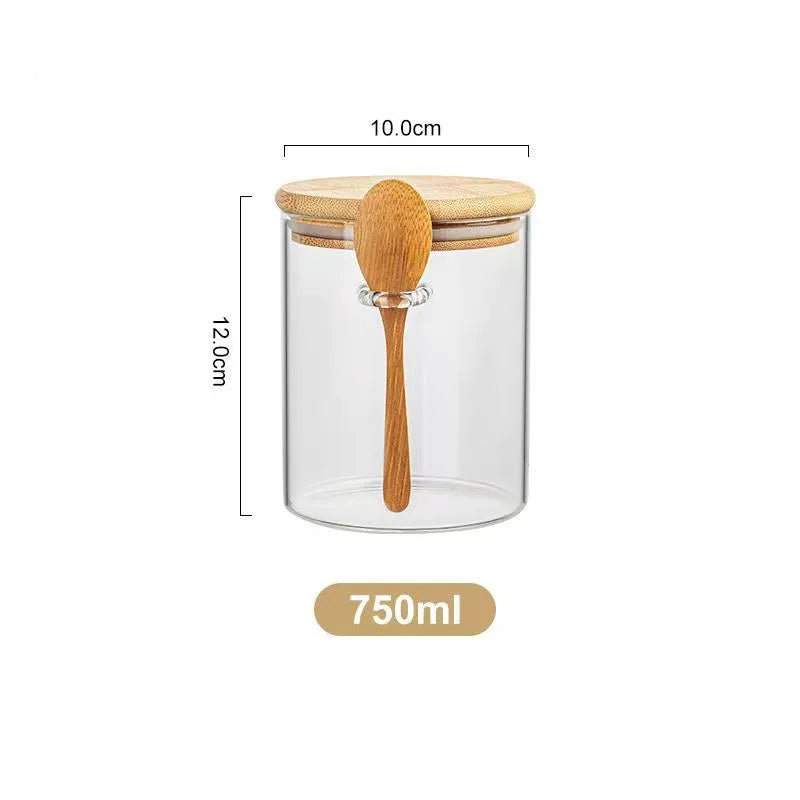 Prepora PureSeal Glass Canister with Bamboo Lid
