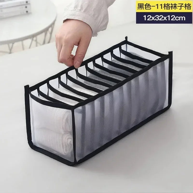 Foldable Drawer Organizer Closet & Underwear Storage Divider Box for Bras, Socks & Clothing