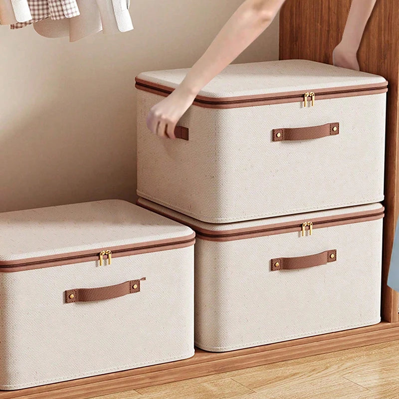 Prepora SpaceFold Fabric Storage Box – Foldable Closet & Home Organizer with Reinforced Handles