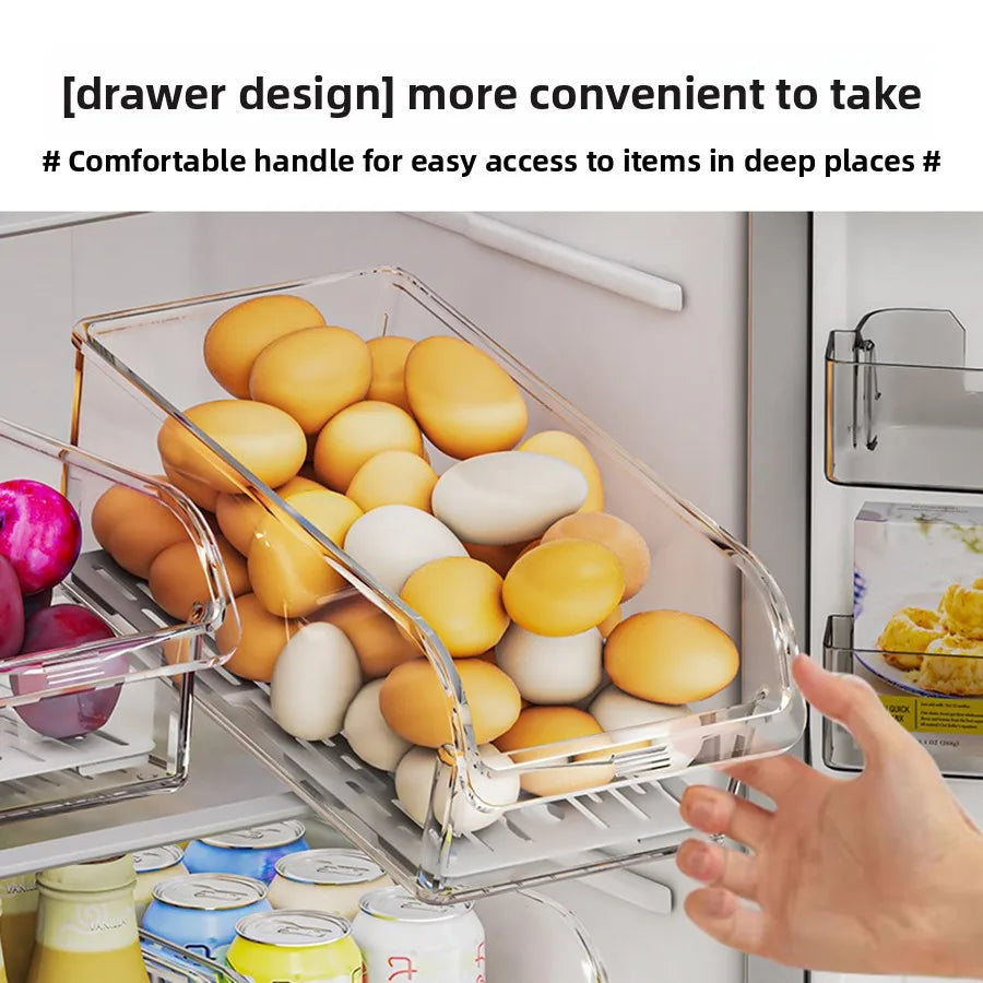 Prepora ClearStack Refrigerator Organizer Bins – Space-Saving Fridge Storage Solution
