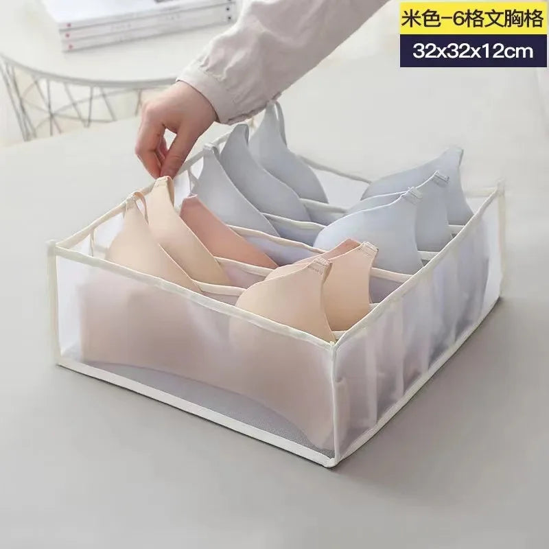 Foldable Drawer Organizer Closet & Underwear Storage Divider Box for Bras, Socks & Clothing