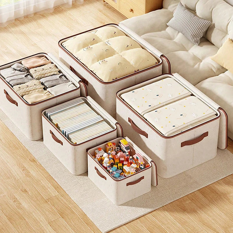 Prepora SpaceFold Fabric Storage Box – Foldable Closet & Home Organizer with Reinforced Handles