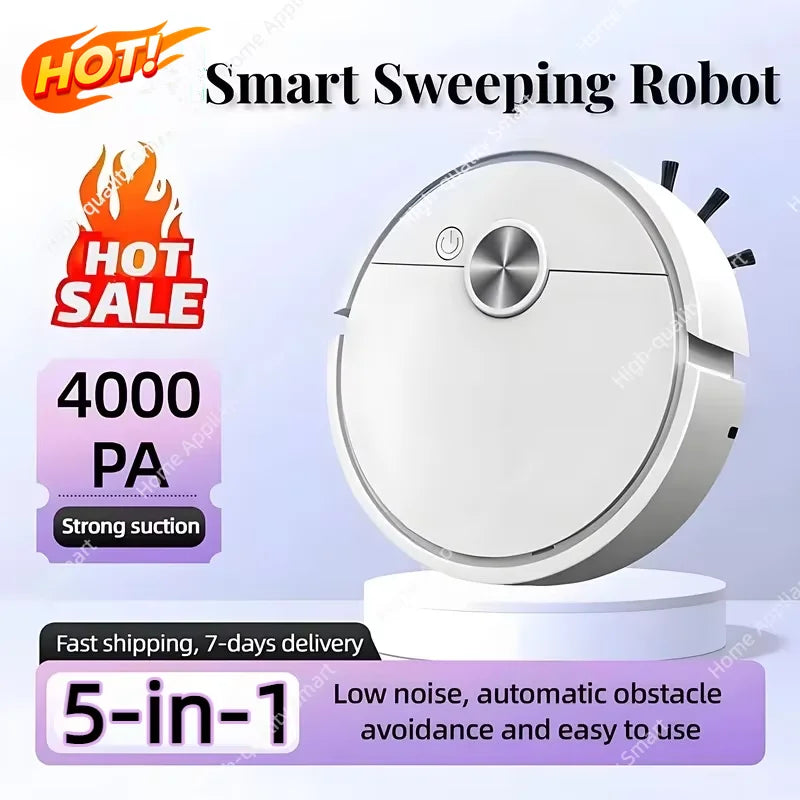 Automatic Robot Vacuum Cleaner  Smart Sweeping & Mopping Robot for Home Cleaning