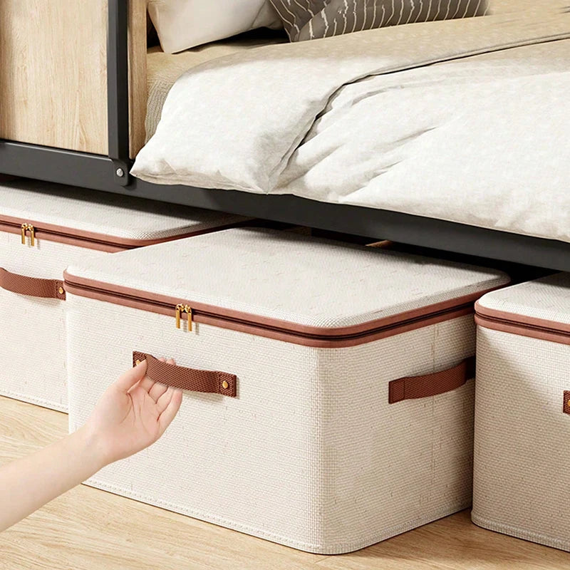 Prepora SpaceFold Fabric Storage Box – Foldable Closet & Home Organizer with Reinforced Handles