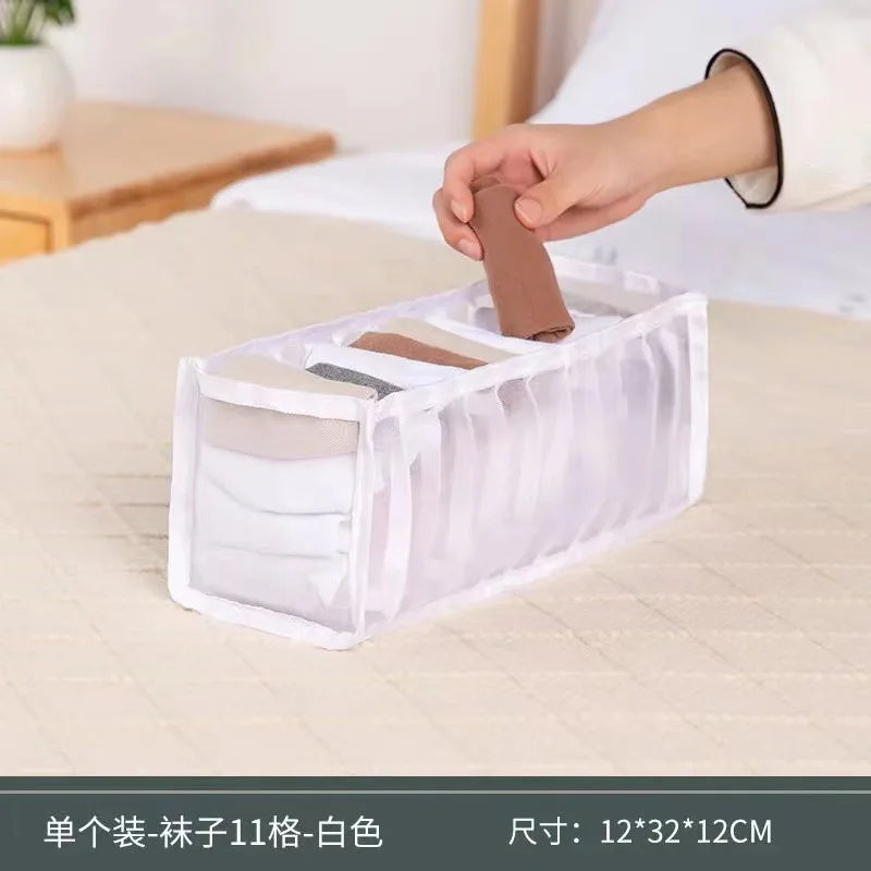 Foldable Drawer Organizer Closet & Underwear Storage Divider Box for Bras, Socks & Clothing