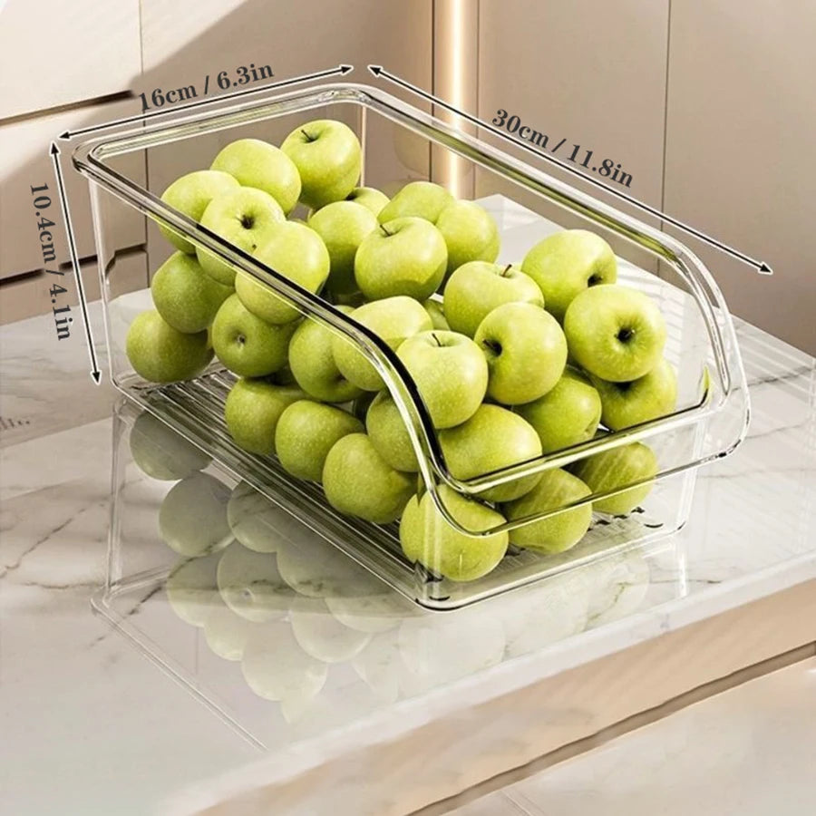 Prepora ClearStack Refrigerator Organizer Bins – Space-Saving Fridge Storage Solution