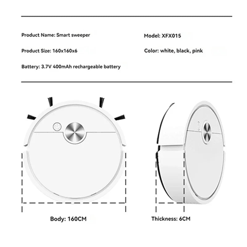 Automatic Robot Vacuum Cleaner  Smart Sweeping & Mopping Robot for Home Cleaning