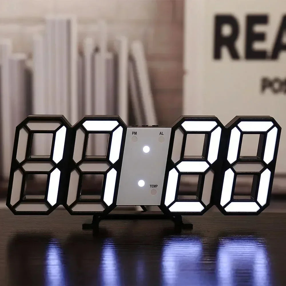 Modern LED Digital Clock  Minimalist Desk & Wall Alarm Clock for Bedroom, Living Room & Home Decor