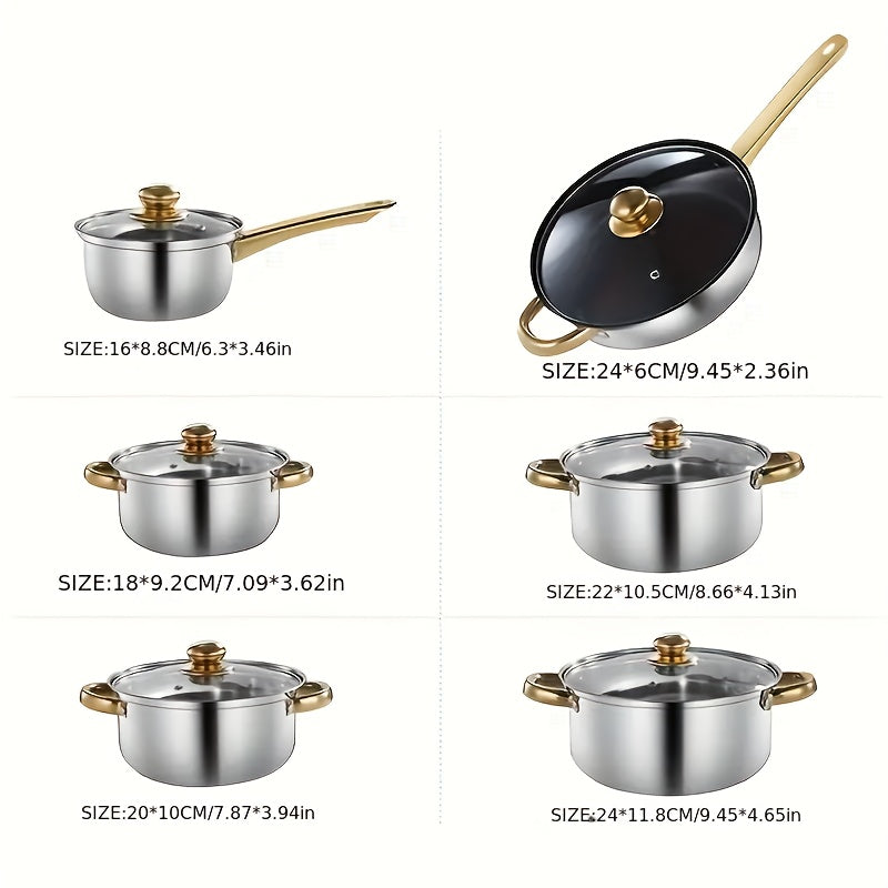 Elite Stainless Steel Cookware Set  Professional Kitchen Collection (10–15 Pieces)