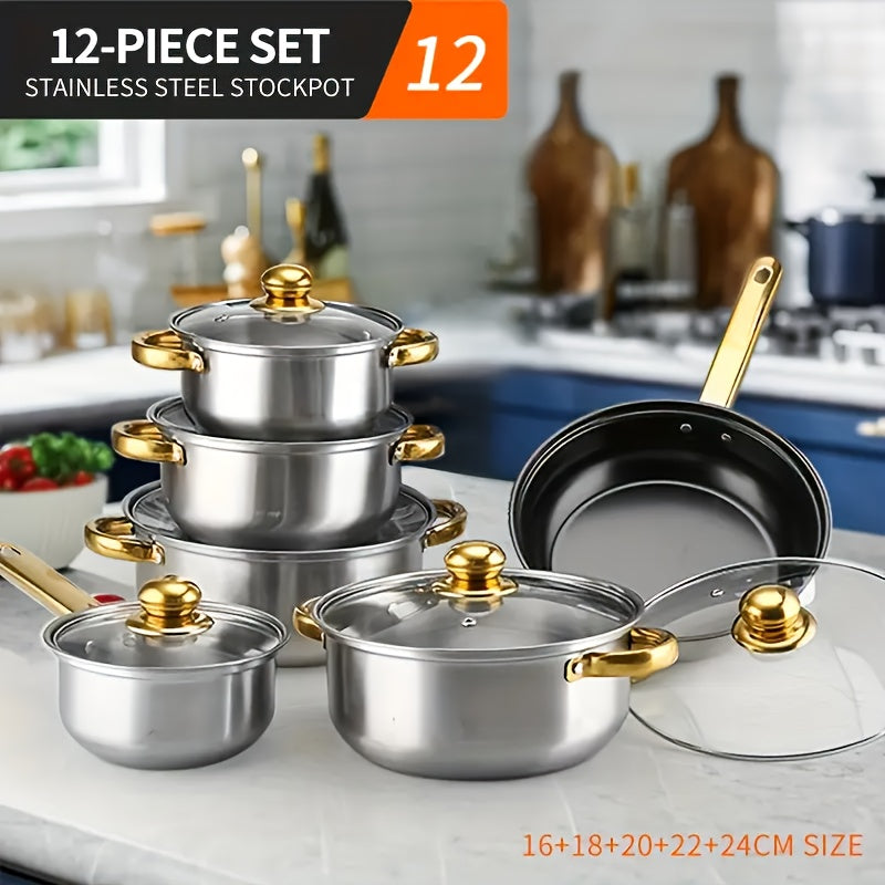 Elite Stainless Steel Cookware Set  Professional Kitchen Collection (10–15 Pieces)